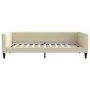 Trundle sofa bed cream fabric 100x200 cm by vidaXL, Beds and slatted bases - Ref: Foro24-3196587, Price: 257,15 €, Discount: %