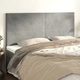 Kopfteile 4 Einheiten aus hellgrauem Samt 100x5x78/88 cm von vidaXL, Kopf- und Fußteile - Ref: Foro24-3116118, Preis: 92,49 €...