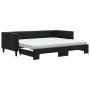 Sofá cama nido con colchón tela negro 90x190 cm de vidaXL, Camas y somieres - Ref: Foro24-3196608, Precio: 423,55 €, Descuent...
