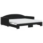 Trundle sofa bed with black velvet mattress 100x200 cm by vidaXL, Beds and slatted bases - Ref: Foro24-3197336, Price: 436,27...
