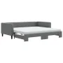Trundle sofa bed with dark gray fabric mattress 100x200 cm by vidaXL, Beds and slatted bases - Ref: Foro24-3196602, Price: 42...