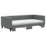 Trundle sofa bed with dark gray fabric mattress 100x200 cm by vidaXL, Beds and slatted bases - Ref: Foro24-3196602, Price: 42...