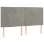Headboards 4 units of light gray velvet 100x5x78/88 cm by vidaXL, Headboards and footboards - Ref: Foro24-3116118, Price: 92,...