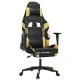 Gaming chair with footrest in black and gold synthetic leather by vidaXL, Gaming chairs - Ref: Foro24-3143766, Price: 122,62 ...