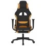 Silla gaming con reposapiés tela negro y naranja de vidaXL, Sillones para videojuegos - Ref: Foro24-3143747, Precio: 120,81 €...
