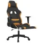 Silla gaming con reposapiés tela negro y naranja de vidaXL, Sillones para videojuegos - Ref: Foro24-3143747, Precio: 120,81 €...