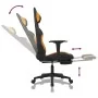 Silla gaming con reposapiés tela negro y naranja de vidaXL, Sillones para videojuegos - Ref: Foro24-3143747, Precio: 120,81 €...