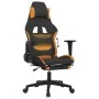 Silla gaming con reposapiés tela negro y naranja de vidaXL, Sillones para videojuegos - Ref: Foro24-3143747, Precio: 120,81 €...