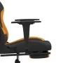 Silla gaming con reposapiés tela negro y naranja de vidaXL, Sillones para videojuegos - Ref: Foro24-3143747, Precio: 120,81 €...