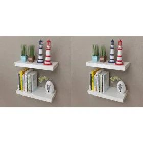 Estantes de pared 4 unidades blanco 40 cm de vidaXL, Estantes y estanterías - Ref: Foro24-275996, Precio: 56,58 €, Descuento: %