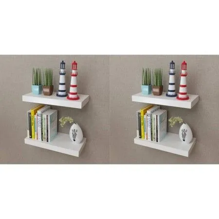 Estantes de pared 4 unidades blanco 40 cm de vidaXL, Estantes y estanterías - Ref: Foro24-275996, Precio: 56,58 €, Descuento: %