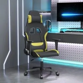 Hellgrüner und schwarzer Gaming-Stuhl aus Stoff von vidaXL, Gaming-Stühle - Ref: Foro24-3143738, Preis: 108,63 €, Rabatt: %
