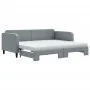 Trundle sofa bed with light gray fabric mattress 90x190 cm by vidaXL, Beds and slatted bases - Ref: Foro24-3196844, Price: 41...