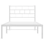 Estructura de cama de metal con cabecero blanco 80x200 cm de vidaXL, Camas y somieres - Ref: Foro24-355699, Precio: 65,97 €, ...