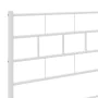 Metal bed frame with white headboard 80x200 cm by vidaXL, Beds and slatted bases - Ref: Foro24-355699, Price: 66,01 €, Discou...