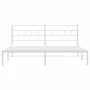 Metal bed frame with white headboard 183x213 cm by vidaXL, Beds and slatted bases - Ref: Foro24-355713, Price: 98,36 €, Disco...
