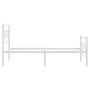 Estructura cama metal con cabecero y pie cama blanca 107x203 cm de vidaXL, Camas y somieres - Ref: Foro24-355722, Precio: 75,...