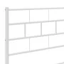 Metal bed frame with headboard and white footboard 120x190 cm by vidaXL, Beds and slatted bases - Ref: Foro24-355723, Price: ...