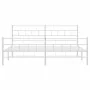 Metallbettgestell mit Kopf- und Fußteil weiß 183x213 cm von vidaXL, Betten und Lattenroste - Ref: Foro24-355731, Preis: 117,8...