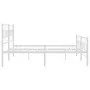 Metallbettgestell mit Kopf- und Fußteil weiß 183x213 cm von vidaXL, Betten und Lattenroste - Ref: Foro24-355731, Preis: 117,8...