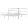 Metallbettgestell mit Kopf- und Fußteil weiß 183x213 cm von vidaXL, Betten und Lattenroste - Ref: Foro24-355731, Preis: 117,8...