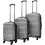 Juego de maletas trolley rígidas 3 pzas plateado 45,5/55/66 cm de vidaXL, Maletas - Ref: Foro24-91142, Precio: 120,24 €, Desc...