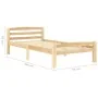 Solid pine wood bed frame 90x200 cm by vidaXL, Beds and slatted bases - Ref: Foro24-322061, Price: 106,52 €, Discount: %