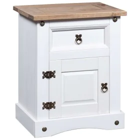 Corona Range nightstand white Mexican pine 53x39x66 cm by vidaXL, Nightstands - Ref: Foro24-282618, Price: 82,89 €, Discount: %