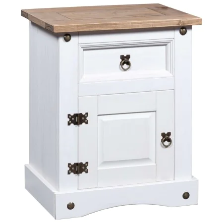 Corona Range nightstand white Mexican pine 53x39x66 cm by vidaXL, Nightstands - Ref: Foro24-282618, Price: 79,74 €, Discount: %