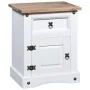 Mesita de noche Corona Range pino mexicano blanco 53x39x66 cm de vidaXL, Mesitas de noche - Ref: Foro24-282618, Precio: 82,63...