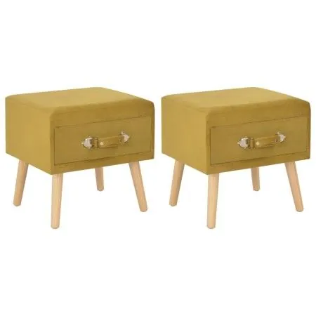 Nightstands 2 units 40x35x40 cm mustard velvet by vidaXL, Nightstands - Ref: Foro24-276383, Price: 100,41 €, Discount: %