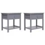 Bedside tables 2 units gray Paulownia wood 40x29x42cm by vidaXL, Nightstands - Ref: Foro24-284051, Price: 64,17 €, Discount: %