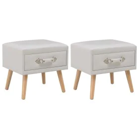 Nachttische 2 Einheiten 40x35x40 cm weißes Kunstleder von vidaXL, Nachttische - Ref: Foro24-276380, Preis: 100,61 €, Rabatt: %