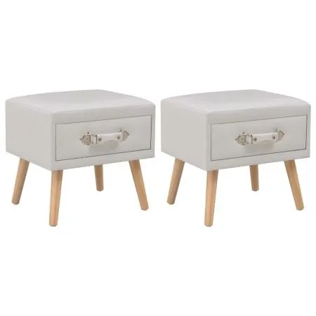 Nightstands 2 units 40x35x40 cm white synthetic leather by vidaXL, Nightstands - Ref: Foro24-276380, Price: 100,61 €, Discoun...