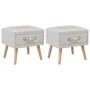 Nachttische 2 Einheiten 40x35x40 cm weißes Kunstleder von vidaXL, Nachttische - Ref: Foro24-276380, Preis: 100,61 €, Rabatt: %