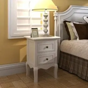 Mesitas de noche 4 unidades con 2 cajones MDF blancas de vidaXL, Mesitas de noche - Ref: Foro24-276039, Precio: 382,53 €, Des...