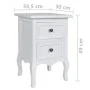 Nachttische 4 Einheiten mit 2 weißen MDF-Schubladen von vidaXL, Nachttische - Ref: Foro24-276039, Preis: 382,55 €, Rabatt: %