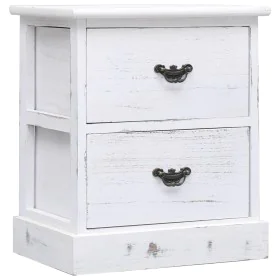 White Paulownia wood bedside table 38x28x45 cm by vidaXL, Nightstands - Ref: Foro24-284060, Price: 66,54 €, Discount: %
