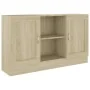 Plywood sideboard in Sonoma oak color, 120x30.5x70 cm by vidaXL, Sideboards - Ref: Foro24-802780, Price: 97,02 €, Discount: %