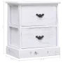 White Paulownia wood bedside table 38x28x45 cm by vidaXL, Nightstands - Ref: Foro24-284060, Price: 66,54 €, Discount: %