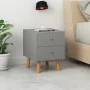 Nachttische 2 Stück massives Kiefernholz grau 40x30x50 cm von vidaXL, Nachttische - Ref: Foro24-285227, Preis: 106,43 €, Raba...