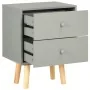 Nachttische 2 Stück massives Kiefernholz grau 40x30x50 cm von vidaXL, Nachttische - Ref: Foro24-285227, Preis: 106,43 €, Raba...