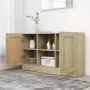 Plywood sideboard in Sonoma oak color, 120x30.5x70 cm by vidaXL, Sideboards - Ref: Foro24-802780, Price: 97,02 €, Discount: %