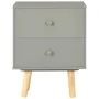 Nachttische 2 Stück massives Kiefernholz grau 40x30x50 cm von vidaXL, Nachttische - Ref: Foro24-285227, Preis: 106,43 €, Raba...