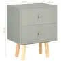 Nachttische 2 Stück massives Kiefernholz grau 40x30x50 cm von vidaXL, Nachttische - Ref: Foro24-285227, Preis: 106,43 €, Raba...