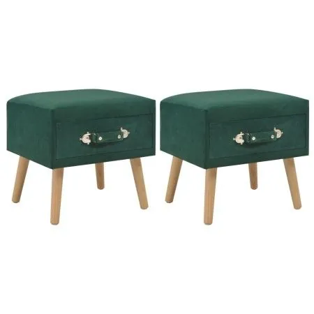 Nachttische 2 Einheiten 40x35x40 cm grüner Samt von vidaXL, Nachttische - Ref: Foro24-276382, Preis: 131,71 €, Rabatt: %