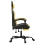Gaming chair with footrest in black and gold synthetic leather by vidaXL, Gaming chairs - Ref: Foro24-3143904, Price: 110,93 ...