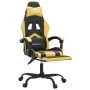 Gaming chair with footrest in black and gold synthetic leather by vidaXL, Gaming chairs - Ref: Foro24-3143904, Price: 110,93 ...