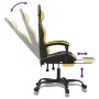 Gaming chair with footrest in black and gold synthetic leather by vidaXL, Gaming chairs - Ref: Foro24-3143904, Price: 110,93 ...