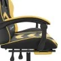 Gaming chair with footrest in black and gold synthetic leather by vidaXL, Gaming chairs - Ref: Foro24-3143904, Price: 110,93 ...